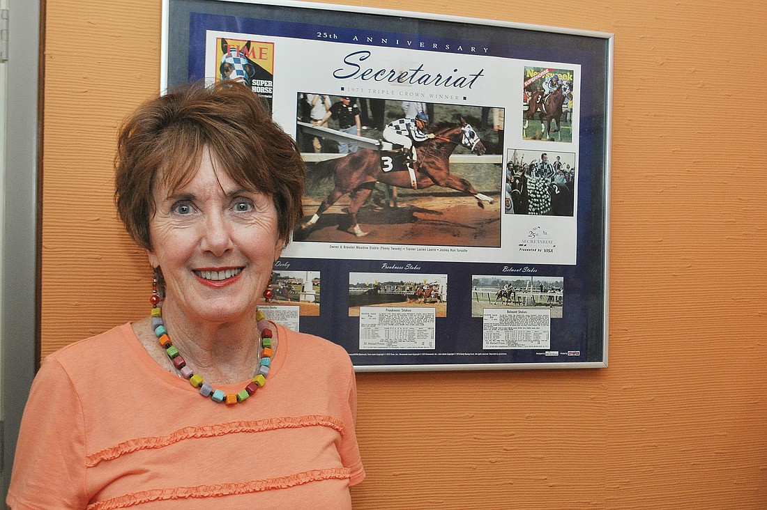Joyce Tappan loves cheering on her thoroughbreds at stakes races.