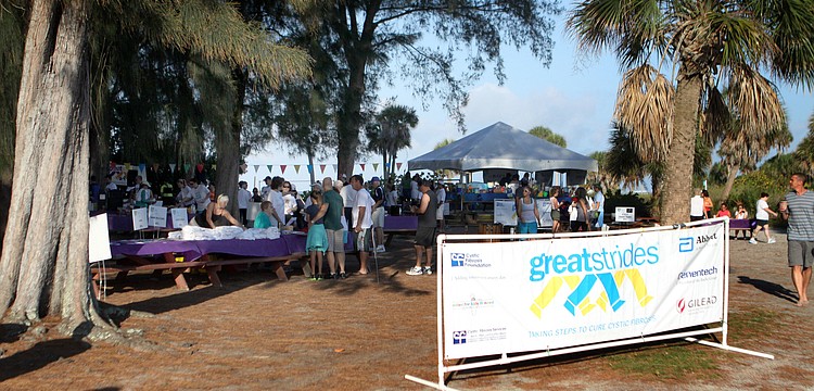 There were 21 teams and approximately 200 people who participated in the 9th Annual Great Strides Walk, Saturday, May 5, out at Siesta Key Beach.