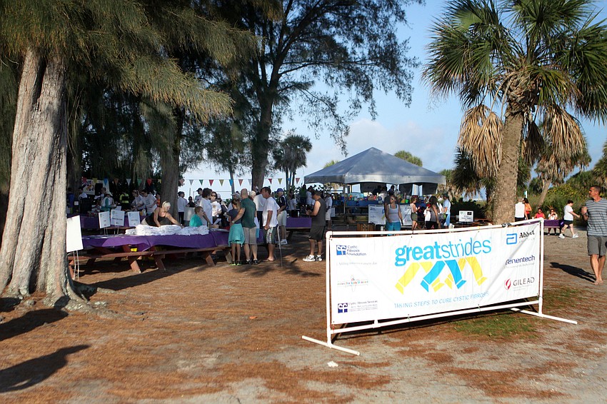 There were 21 teams and approximately 200 people who participated in the 9th Annual Great Strides Walk, Saturday, May 5, out at Siesta Key Beach.
