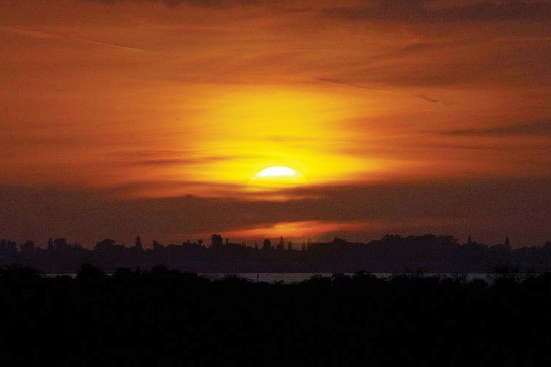 Katalin Volgyi took this sunset photo from the Robinson PreserveÃ¢â‚¬â„¢s Observation Tower.