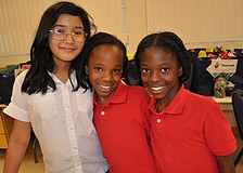 Nicole Lopez with sisters Ermine and Demi Herard