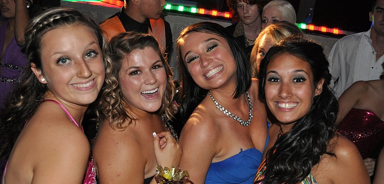 Megan Dehn, Dana Catalfomo, Ashley Kinder and Rachel Hinojosa dance the night away.