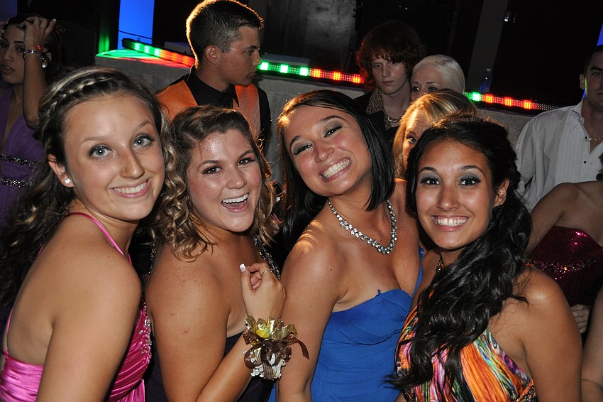 Megan Dehn, Dana Catalfomo, Ashley Kinder and Rachel Hinojosa dance the night away.
