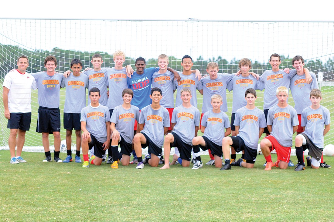 The Clearwater Chargers at Lakewood Ranch U16 boys soccer team, which comprises players from eight area high schools, will compete in the Florida Youth Soccer Association State Cup Final Four May 19-20, in Auburndale. Courtesy photo.