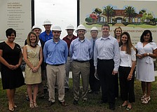 Taylor Morrison employees gathered together for a groundbreaking ceremony for Esplanadeâ€™s new amenities center May 16.