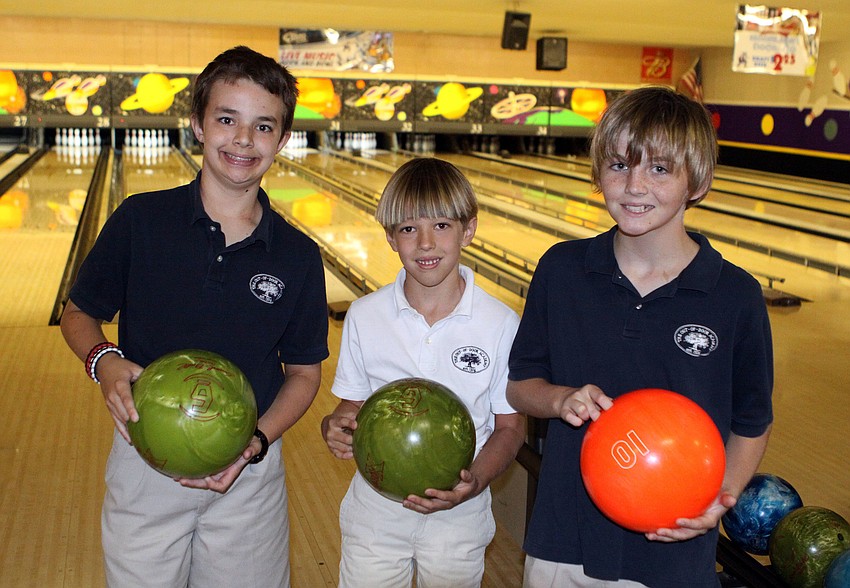 Zach Wells, 12, Cameron Lugannani, 7, and Thomas Polidoro, 12