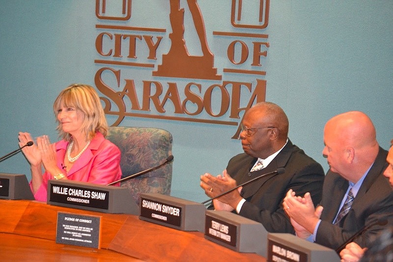 Sarasota city commissioners also approved a trespass code revision at City Hall Monday.