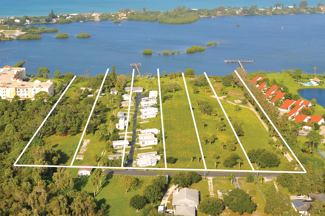 Premier SothebyÃ¢â‚¬â„¢s International Realty is listing 12 bayfront acres at the end of Sarabay Road that look out onto Casey Key. The listing price is $7.49 million. Photo courtesy of Premier SothebyÃ¢â‚¬â„¢s International Realty.