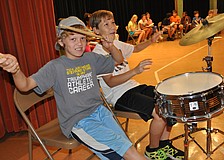 Cole McLellan and Marco Scalera added a special touch to jokes told on stage.