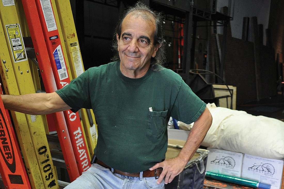 "I'm in no hurry to retire," says Asolo Rep production manager Victor Meyrich, who this year celebrated his 43rd season with the company. "I have a great stake in this whole operation."