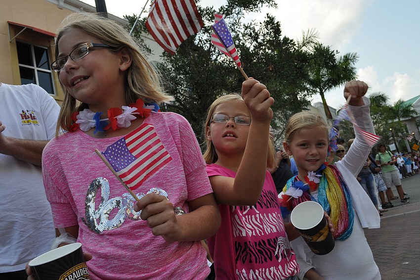 Lauren, Brooke and Kate Frederick cheered on the parade participants.