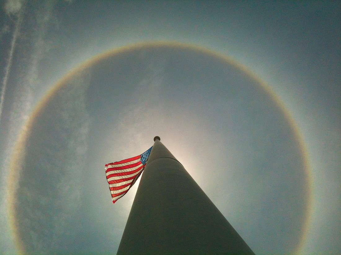 Chap Percival submitted this photo of the sun halo Monday, June 4, taken on the Pine View School campus.