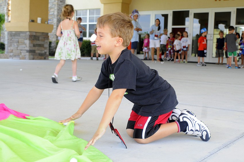Five-year-old Nicholas Messer tried to collect as many clouds on the end of his nose as possible.