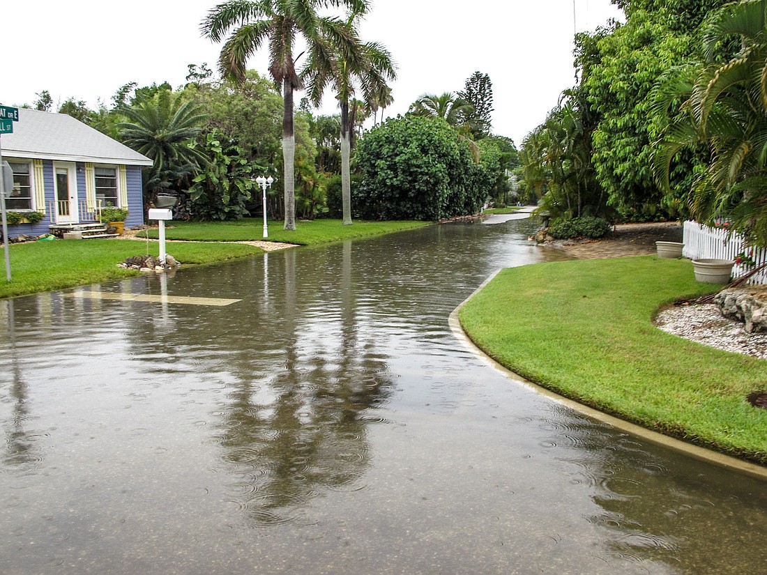 Flooding was reported in the Longbeach Village earlier this weekend. Courtesy of Mary Lou Johnson.