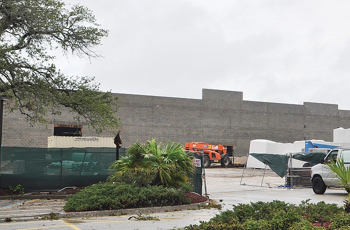 Tropical Storm Debby prevented construction work on the new Publix, Monday.