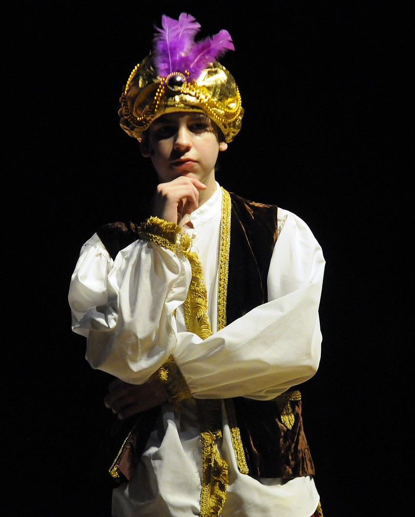 Thirteen-year-old Jackson Helwege played the role of Aladdin.