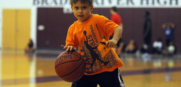 Five-year-old Nicholas Nesser couldnâ€™t wait to take the court.