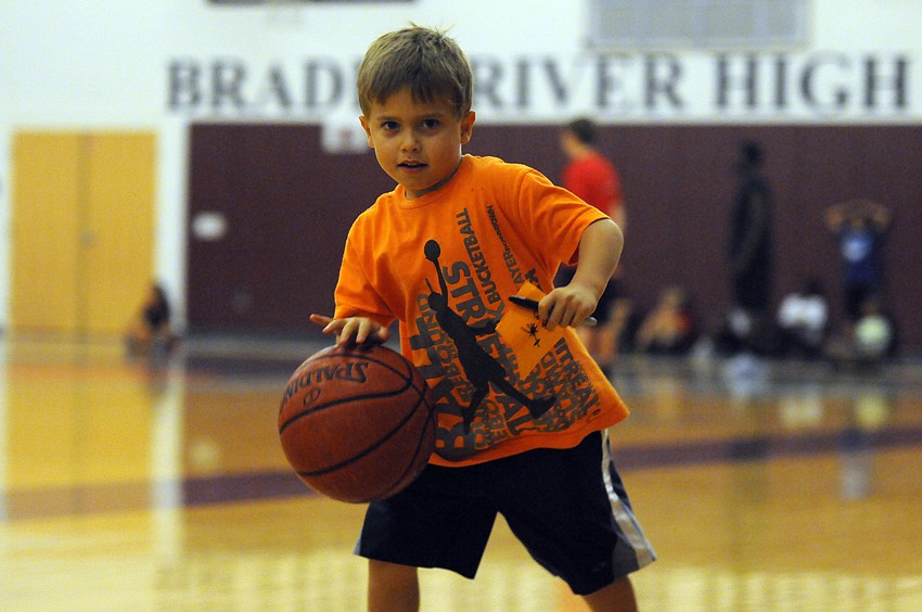 Five-year-old Nicholas Nesser couldnâ€™t wait to take the court.