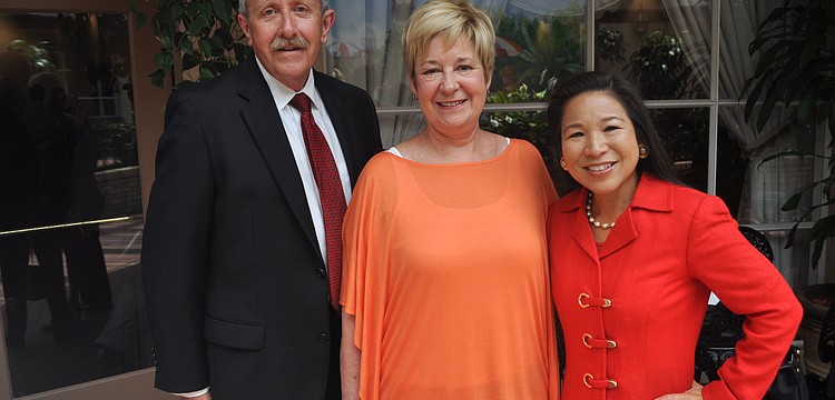 Phil King, Sarasota Supervisor of Elections Kathy Dent and Lee-en Chung