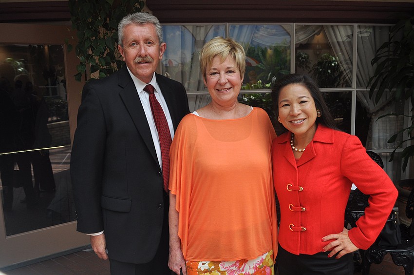 Phil King, Sarasota Supervisor of Elections Kathy Dent and Lee-en Chung