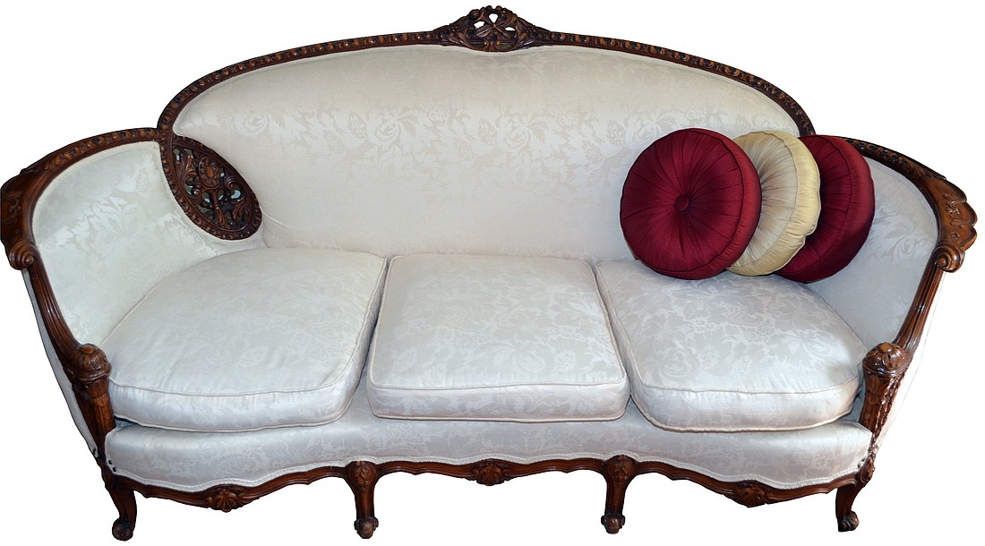 "We bought this antique sofa at an auction in St. Pete." Ã¢â‚¬â€ Phil King
