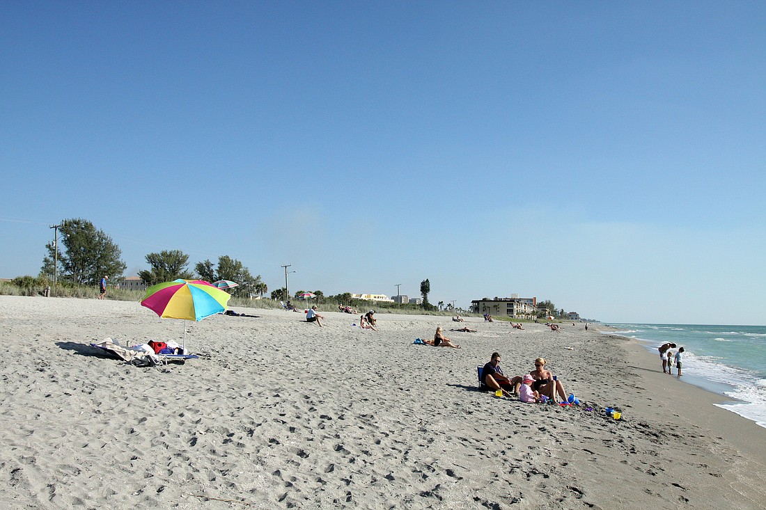 Beach water samples taken Wednesday showed elevated levels of enterococci bacteria, according to a statement from the Sarasota County Health Department.