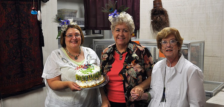 Karen Johnson, Beads FOB owner Marty Montague and Nancy Grecni
