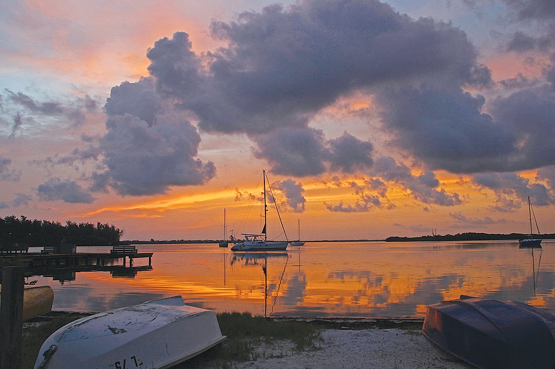 Helen Herkes took this sunrise photo from the Longbeach Village, on the north end of the Key.