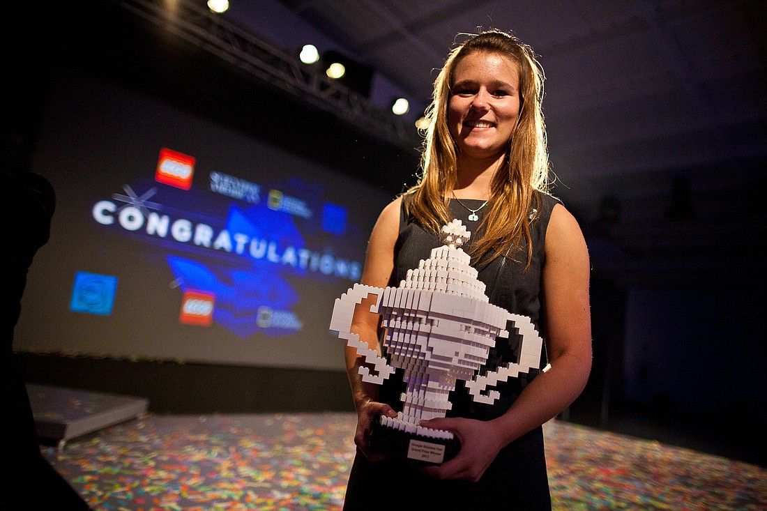 Seventeen-year-old Brittany Wenger, winner of the Google Science Fair, now hopes to test her technology in hospitals. Photo by Andrew Federman.