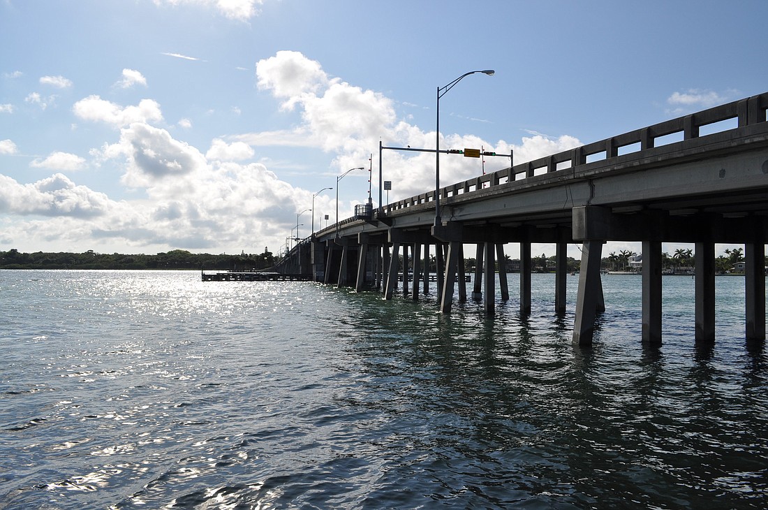 The Florida Department of Transportation closes one lane of the Siesta Key north bridge at night. A man was hit by a car during construction this morning.