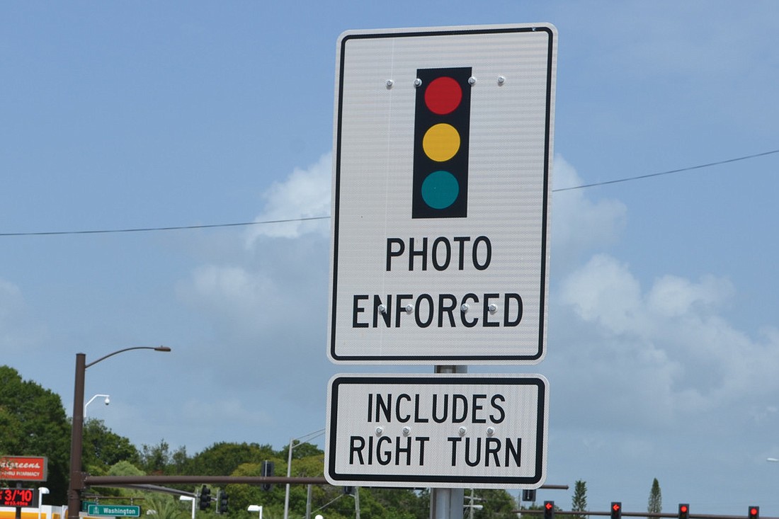 Currently, seven red-light cameras, located at four Sarasota intersections, are taking pictures and video cars that run a red light in those locations.