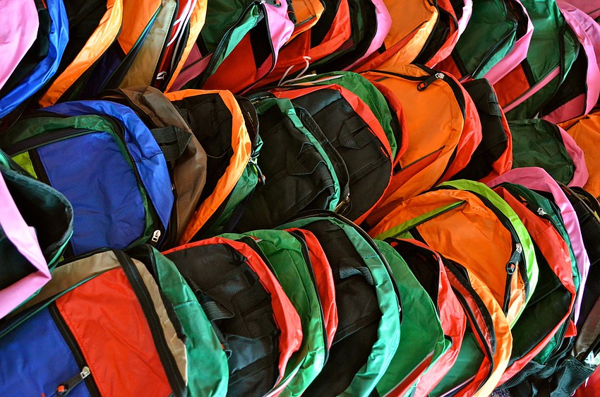 More than 1,000 backpacks were filled with school supplies for needy children.