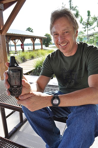Geocaching enthusiast Scott Veix said he always is looking for creative places in which to hide a new cache. "I like taking somebody to a place they donÃ¢â‚¬â„¢t know is there," he said.