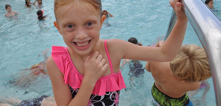 Emily Perkins, 6, said swimming was her favorite camp activity.