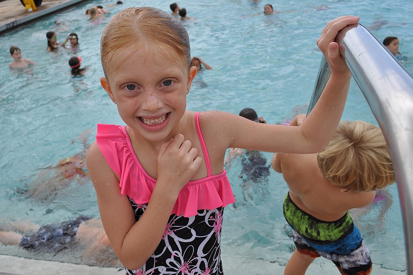 Emily Perkins, 6, said swimming was her favorite camp activity.