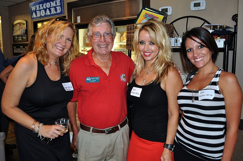 Vern Johnson with Lisa Goswick, Angela Nisbet and Bon Poire from Mandala Med Spa.