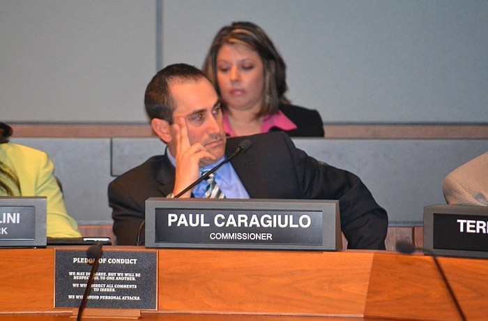Commissioner Paul Caragiulo didn't receive commissioner support for a strong mayor proposal Monday night.