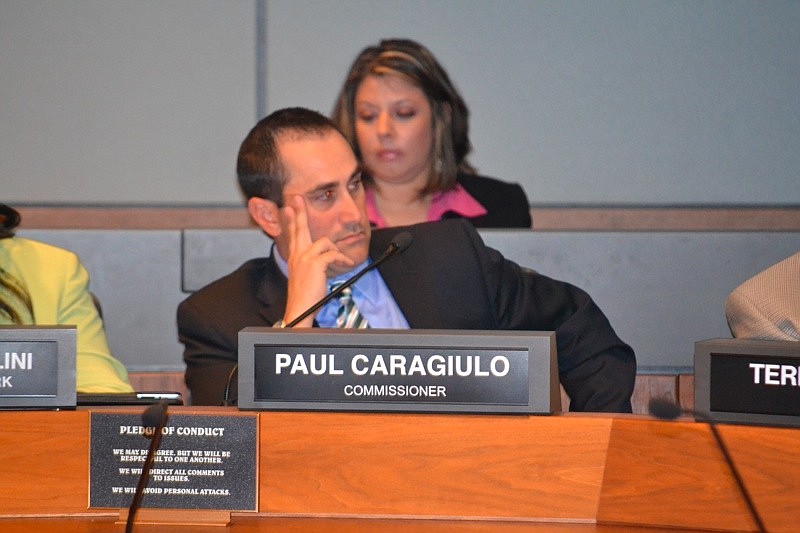 Commissioner Paul Caragiulo didn't receive commissioner support for a strong mayor proposal Monday night.
