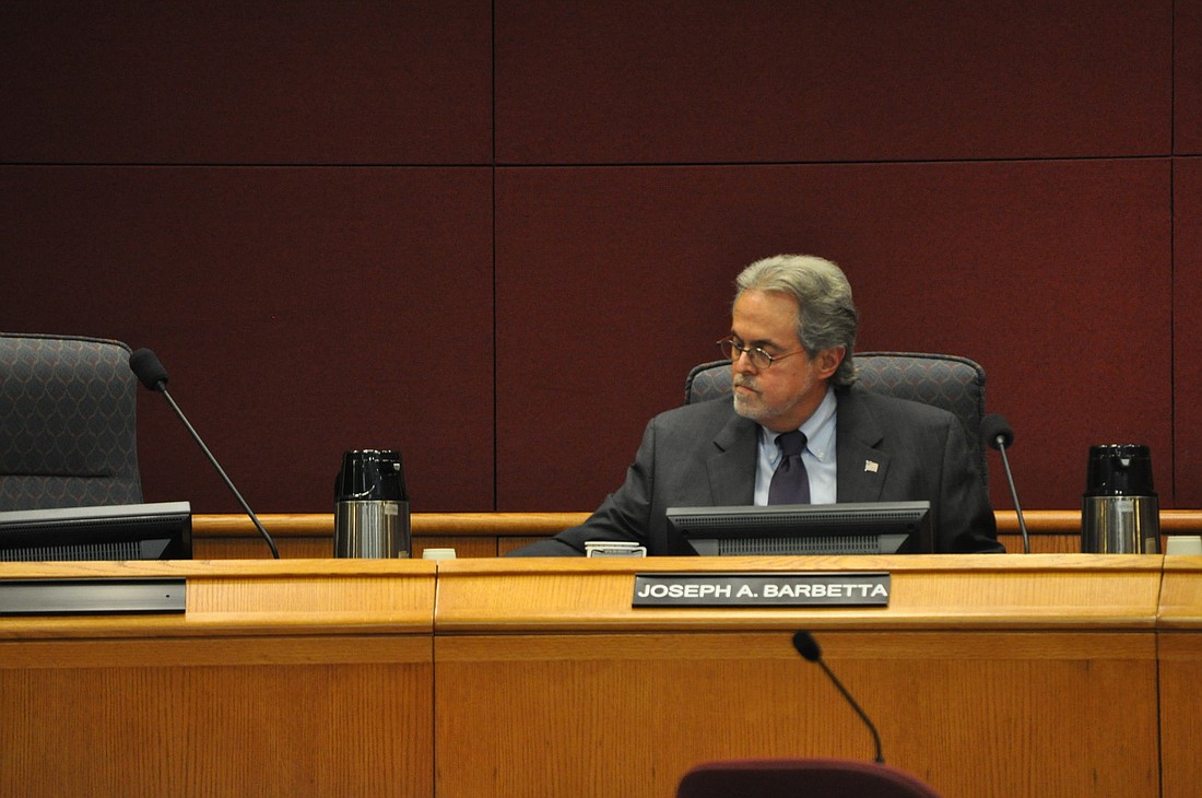 Sarasota County Commissioner Joe Barbetta voted against rejecting the settlement offer from Siesta Key business owner Chris Brown from an October lawsuit.