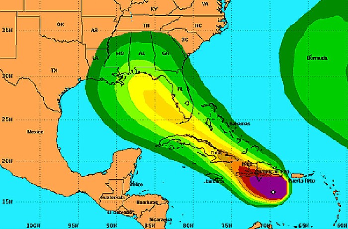 The school district has an emergency plan in place and measures will be fully activated if need to be taken to ensure the safety of students and staff. Photo courtesy of NOAA.