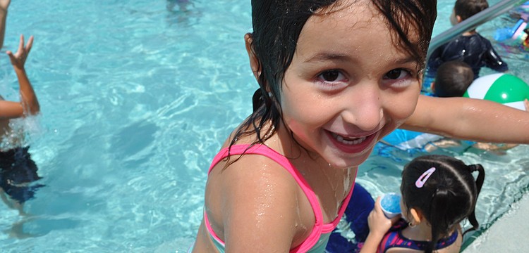 Emma Peterson, 5, loves swimming.