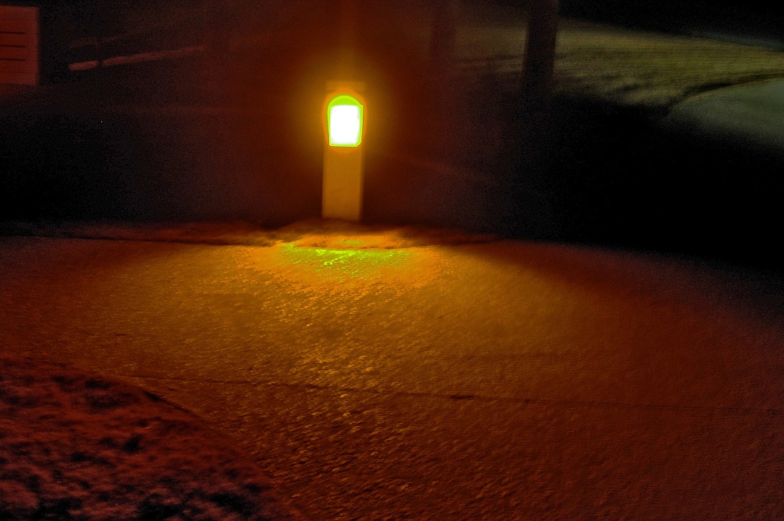 The LED bollards headed for Siesta Key Village crosswalks can be fitted with sea turtle-friendly amber bulbs.