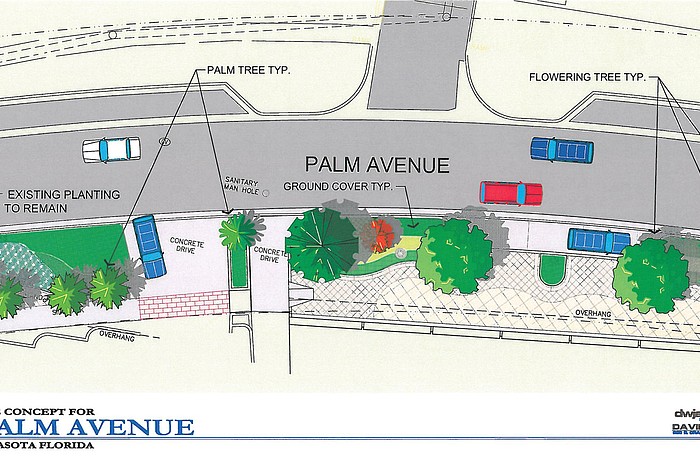 South Palm Avenue has been re-landscaped and upgraded with new Palm trees and a more modern look. Courtesy.