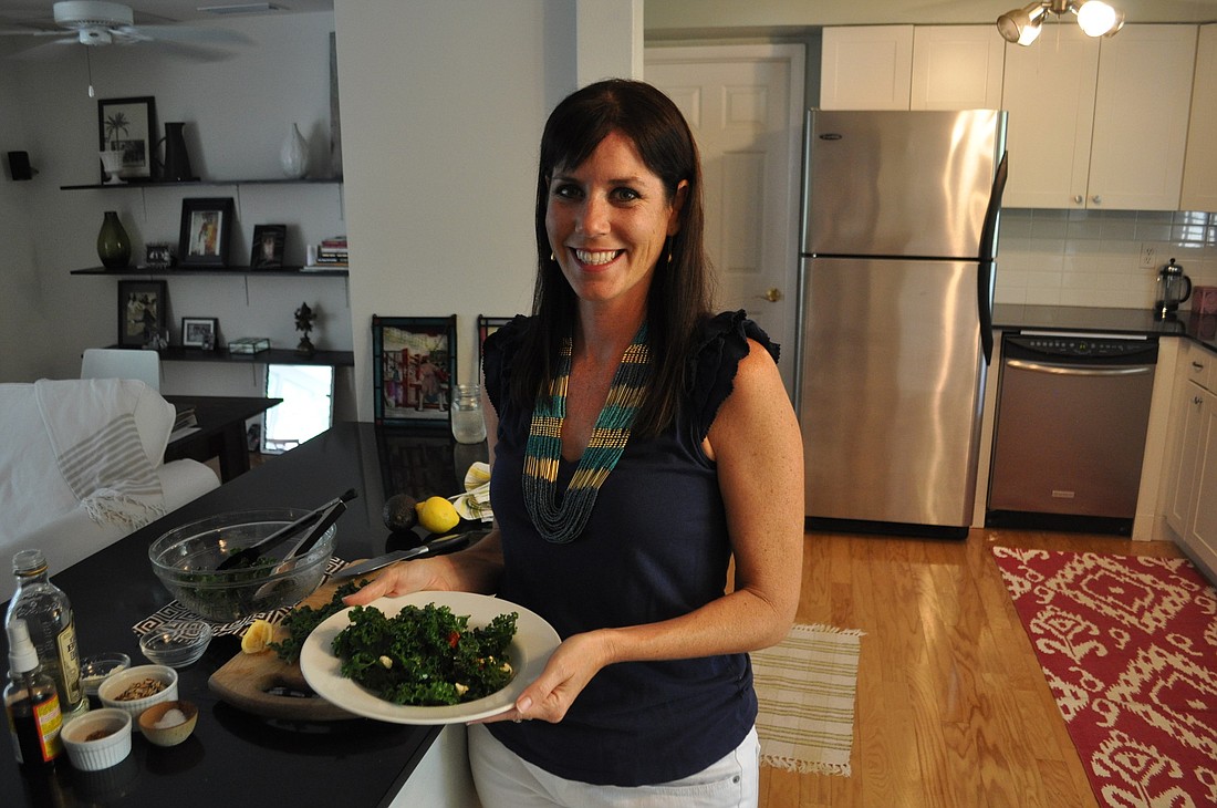 Nicole Kaney often enjoys a kale salad with dinner.