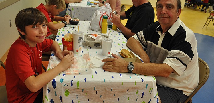 Braden River's Sean Murray and his grandfather Walter Walmsley ate McDonald's.