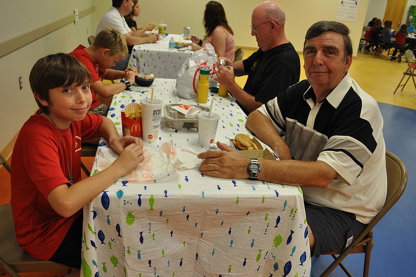 Braden River's Sean Murray and his grandfather Walter Walmsley ate McDonald's.