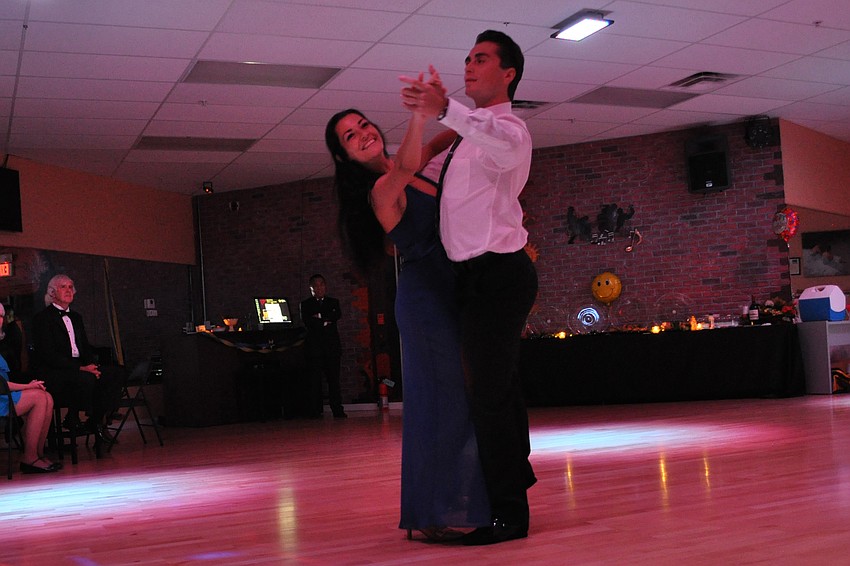 Premier Dance Studio owner Maksim Spasov dances the waltz with his partner, Rositsa Stanisheva.