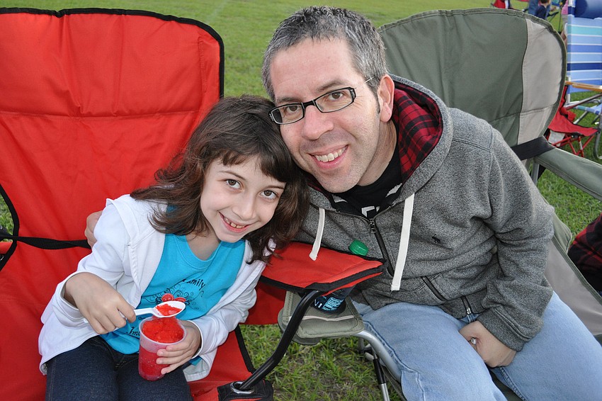 Kaila Cohen, 8, had a great time with her dad, Andy.