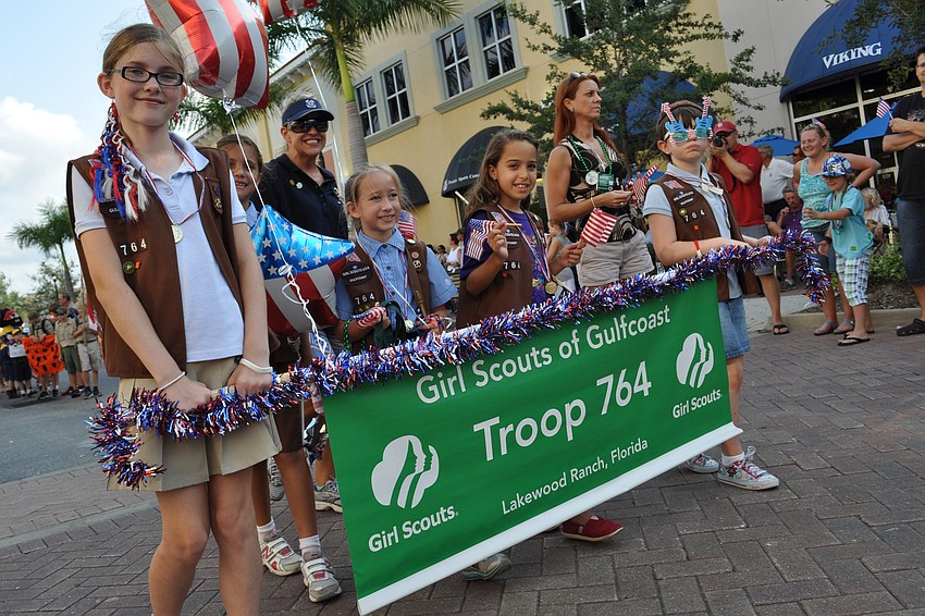 Girl Scout Troop 764 walked proudly.