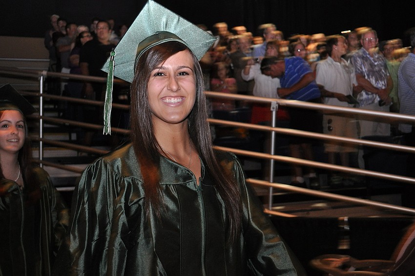 Lakewood Ranch's Kiana Broadbridge could not stop smiling as the ceremony began.